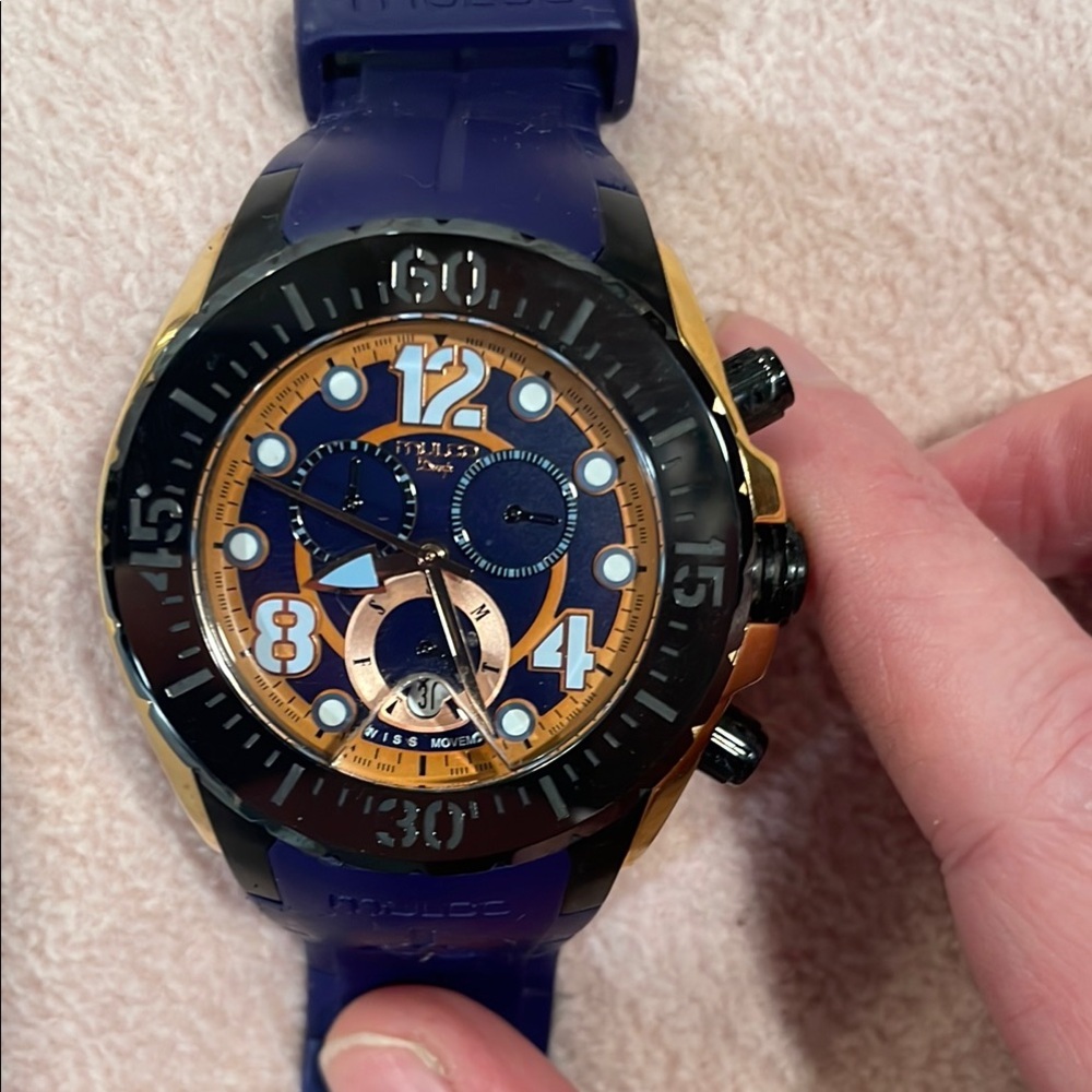 MULCO, rare  Purple and Gold Watch